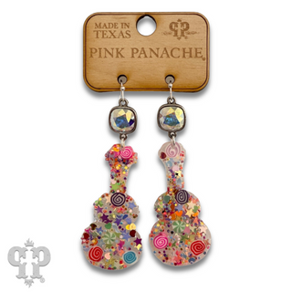 Acrylic earring with Austrian crystal