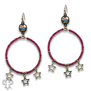 Star charm earring with crystals from Swarovski®- LC