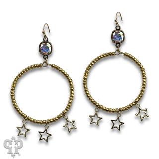 Star charm earring with crystals from Swarovski®- LC