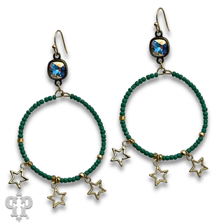Star charm earring with crystals from Swarovski®- LC