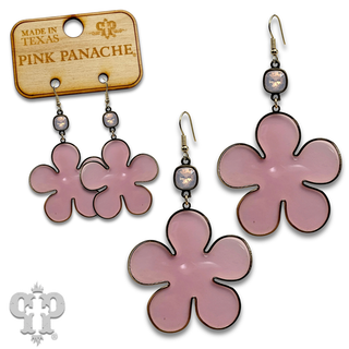 Acrylic flower earring with crystals from Swarovski®- LC