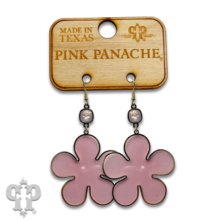 Acrylic flower earring with crystals from Swarovski®- LC