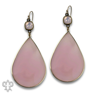 Acrylic teardrop charm earring with crystals from Swarovski®- LC