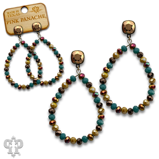 Faceted bead teardrop earring with crystals from Swarovski®- LC