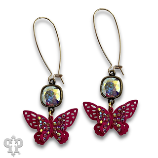 Rhinestone butterfly earring with crystals from Swarovski®- LC