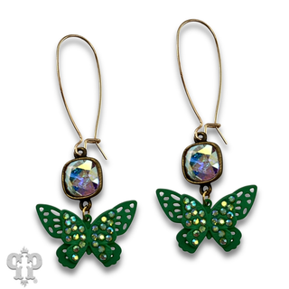 Rhinestone butterfly earring with crystals from Swarovski®- LC