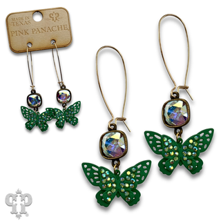 Rhinestone butterfly earring with crystals from Swarovski®- LC
