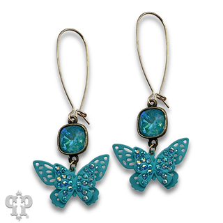 Rhinestone butterfly earring with crystals from Swarovski®- LC