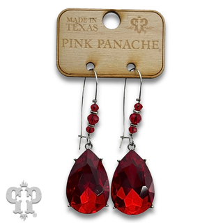 Teardrop on decorative gold kidney wire earring