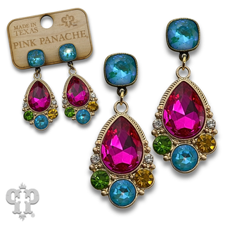 Fancy teardrop rhinestone earring with crystals from Swarovski®- LC
