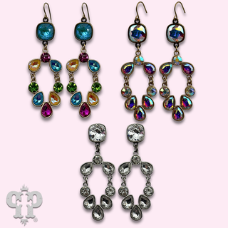 Rhinestone chandelier earring with crystals from Swarovski®- LC