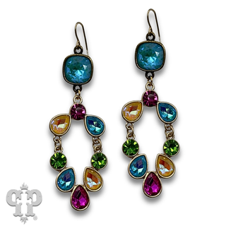 Rhinestone chandelier earring with crystals from Swarovski®- LC