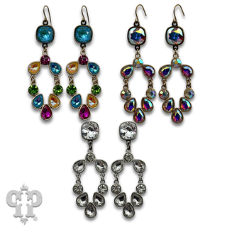 Rhinestone chandelier earring with crystals from Swarovski®- LC