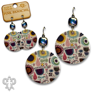 Colorful acrylic disc with crystals from Swarovski®- last call