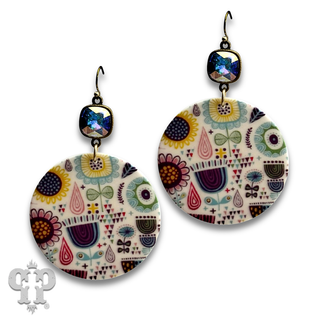 Colorful acrylic disc with crystals from Swarovski®- last call