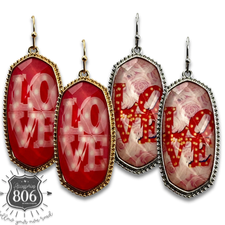 LOVE charm earring