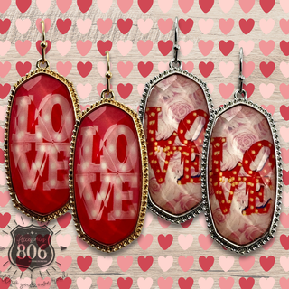 LOVE charm earring