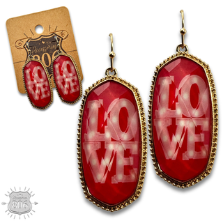 LOVE charm earring