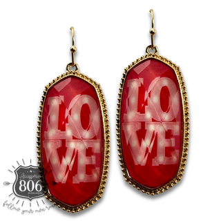 LOVE charm earring