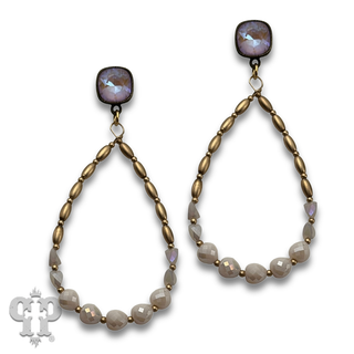 Rice and teardrop shaped earring with crystals from Swarovski®- LC
