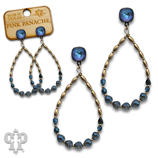 Rice and teardrop shaped earring with crystals from Swarovski®- LC