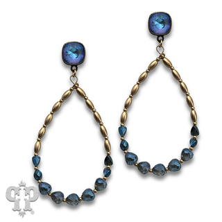 Rice and teardrop shaped earring with crystals from Swarovski®- LC