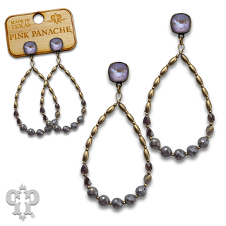 Rice and teardrop shaped earring with crystals from Swarovski®- LC