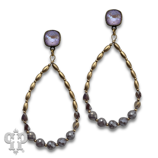 Rice and teardrop shaped earring with crystals from Swarovski®- LC