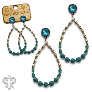 Rice and teardrop shaped earring with crystals from Swarovski®- LC