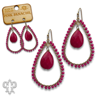 Double teardrop charm earring