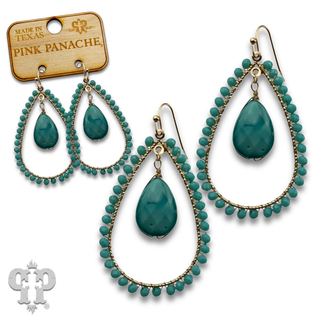 Double teardrop charm earring