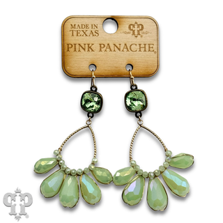 Iridescent finish crystal teardrop earring, Austrian crystal