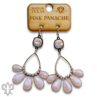 Iridescent finish crystal teardrop earring, Austrian crystal