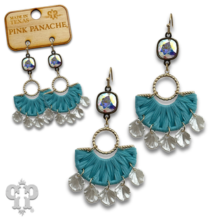 Shell look charm and half circle earring with crystals from Swarovski®- LC