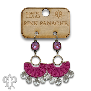 Shell look charm and half circle earring with crystals from Swarovski®- LC