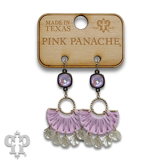 Shell look charm and half circle earring with crystals from Swarovski®- LC