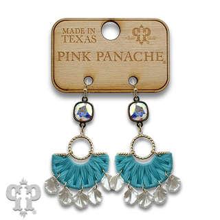 Shell look charm and half circle earring with crystals from Swarovski®- LC