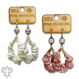 Scrunchie earring with Austrian crystal