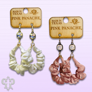 Scrunchie earring with Austrian crystal, last call
