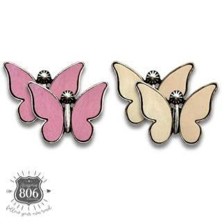 Butterfly post earring - LC