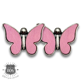 Butterfly post earring - LC