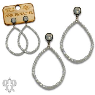 Round and square bead earring with crystals from Swarovski®- LC
