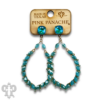 Bicone bead teardrop earring with Austrian crystal