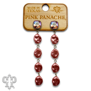 Coin pearl drops earring with crystals from Swarovski®- LC