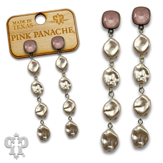 Coin pearl drops earring with crystals from Swarovski®- LC