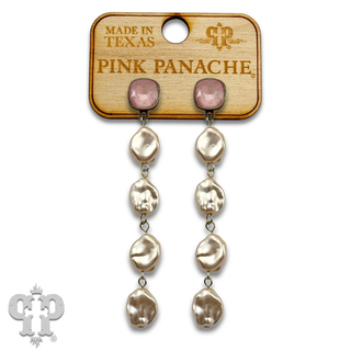 Coin pearl drops earring with crystals from Swarovski®- LC