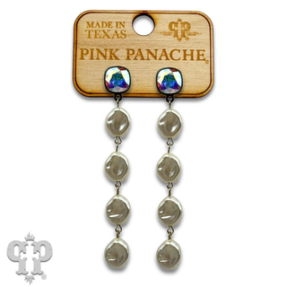 Coin pearl drops earring with crystals from Swarovski®- LC