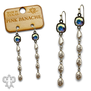 Rice pearl drops earring with crystals from Swarovski®- LC