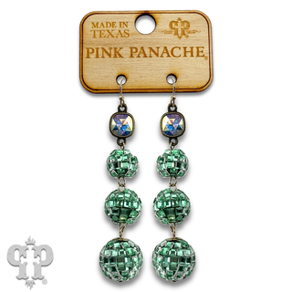 Mirrored disco ball earring with crystals from Swarovski®- LC