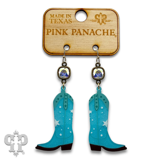 Acrylic cowgirl boot earring with crystals from Swarovski®- LC